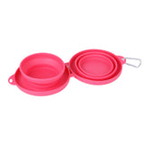 Rubber Foldable Double Feeding Bowl Pets