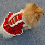 Pet New Year And Christmas Classic Red Skirt