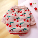 Bowknot Hollow Knit Pet Sweater