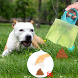 Portable Lightweight Dog Pooper Scooper With Built-in Poop Bag Dispenser Eight-claw Shovel For Pet Toilet Picker