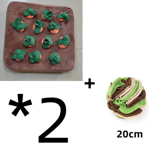 Carrot Plush Vegetable Chew Toy Snuffle Mat