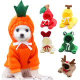 Fruit Dog Hoodie Winter Warm Fleece Coat