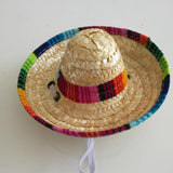Straw Woven Mini Pet Straw Mexican Sun Hat