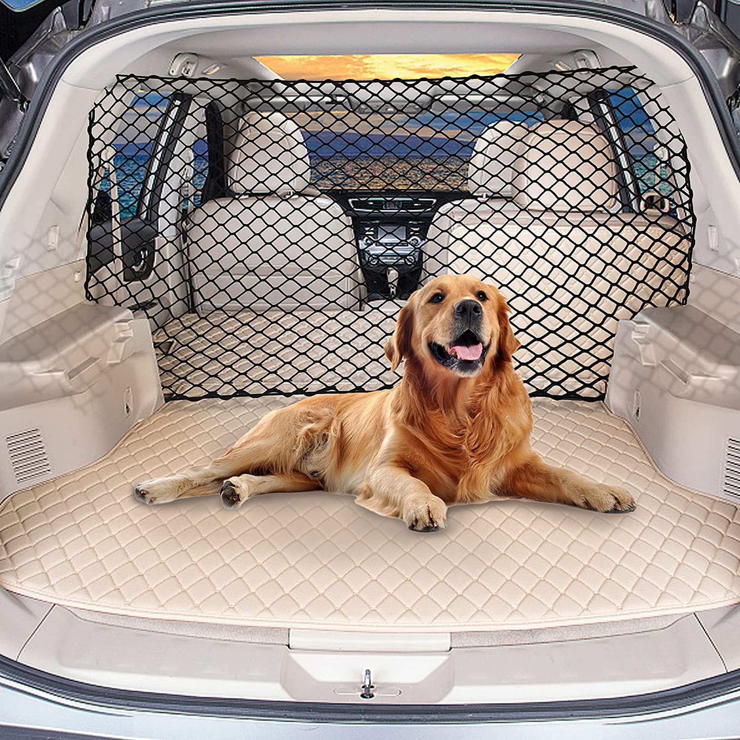 Dog Protective Net Car Isolation Fence Obstacle Filter Trunk Blocking Net Hatchback