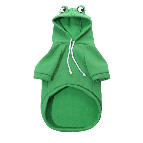 Soft Warm Funny Halloween Cosplay Frog Costume Pet Autumn Hoodies