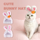 Pet Plush Cartoon Rabbit Ears Cute Easter Decoration Hat Head Cover