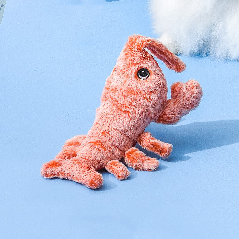 Electric Jumping Shrimp USB Charging Simulation Lobster Plush Pets Toy