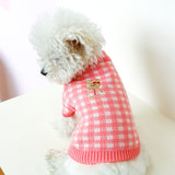 Bowknot Hollow Knit Pet Sweater