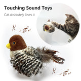 Electric Squeaky Simulation Bird Plush Pet Teasing With Feather