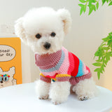 Pet Ring Comfortable Colorful Stripes Sweater