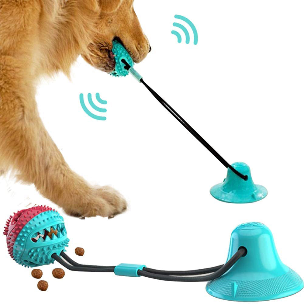 Silicon Suction Cup Tug Interactive Ball For Pet Chew Bite Tooth Cleaning Toothbrush