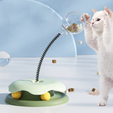 Cat Leakage Food 2 In 1 Toys Turntable Spring Ball