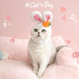 Pet Plush Cartoon Rabbit Ears Cute Easter Decoration Hat Head Cover