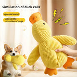 Calming Duck Plush Stuffed Chew Squeaky Teeth Cleaning Pillow