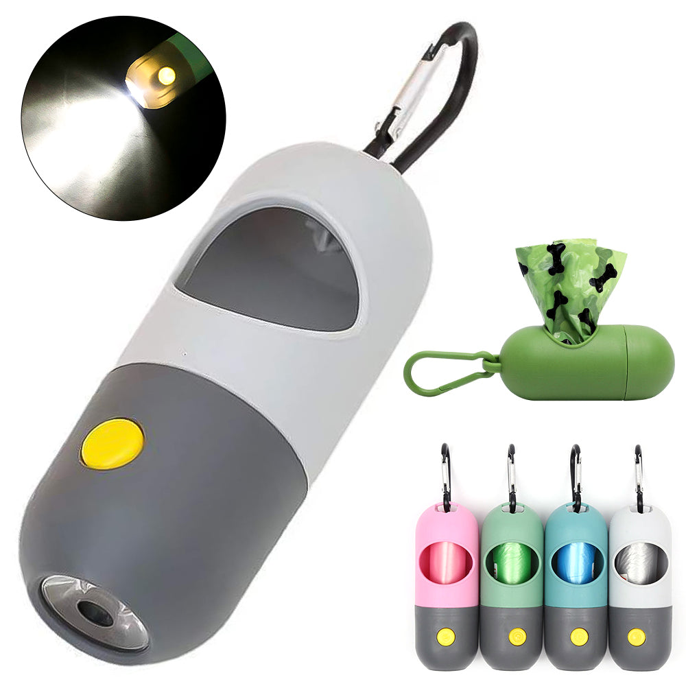 Led Light Pet Waste Bag Dispenser Poop Scooper Clean Accessories
