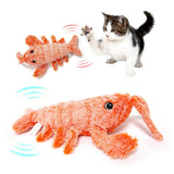 Electric Jumping Shrimp USB Charging Simulation Lobster Plush Pets Toy