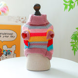 Pet Ring Comfortable Colorful Stripes Sweater
