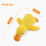 Calming Duck Plush Stuffed Chew Squeaky Teeth Cleaning Pillow