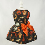 Halloween Pet Dress Pumpkin Print Party Clothing Costume